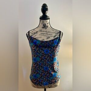 Tristan Blue and Black Fitted Camisole